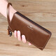 Williampolo Paul Retro Retro Billetera de cuero Long Multi-Card Anti-thtft BISCO Tarjeta de embrague de embrague de embrague Bolsa de bolsillo Negro