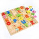 Lirifen ABCD English Alphanumeric Pinyin 26 Englische Puzzle Kinder Bausteine Spielzeuglernboard Kleinbuchstaben Board m