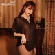 Envy sexy lingerie sexy shirt boyfriend style see-through sexy suit sexy underwear thong black 7805