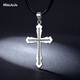 Miss JuJu men's platinum pendant trendy men's flame cross pt950 platinum pendant glossy car flower personalized pendant for women car flower version 8.9-9.1g+ with black leather rope