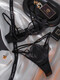 SANDROHOSTESS French ultra-thin underwear set, big breasts appear small, sexy and slightly see-through lace makes you slim, pure desire and sultry anti-sagging bra. Black suit 70C M size (recommended 70C/75AB)