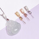 GOR Fat Donglai same style 18k gold universal buckle small pendant jade pendant buckle silver plated buckle diy jade pendant silver necklace buckle style 1 white gold
