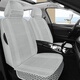 Maifanrui Imitation handgestrickter Eis Seidenautos Sitzkissen Sommer Cool Kissen geflochtene Stoff Sitzkissen kühle matte die ganze Saison All-Saison Universal Sitzkissen Schwarze Standardversion-5-Sitze Peugeot 308 408 508L 4008 5008