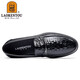 Alter Mann des Mannes (Laorentou) Lederschuhe Herrenzehenschicht Cowide Britisch gedruckte Business Formale Schuhe Fahren Hochzeitsschuhe Arbeit Lederschuhe Boss La13118 Black 43