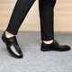 Nordic figure (BEIOUTU) leather shoes men's formal shoes fashion trend lace wedding low-top cowhide business casual shoes 511 black 42