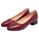 Lelinxi Mutterschuhe Single Schuhe Leder Leder Soft Sohle Frauen Mode vielseitige Frühlings- und Herbst-bequeme Frauenschuhe mittlere und ältere flache Lederschuhe J-5009 Schwarz (Fersenhöhe 2,5 cm) 34