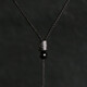Tongyou Pavilion ebony hand-woven pendant lanyard ebony necklace rope jade pendant braided rope jade pendant rope men and women pendant rope wood inlaid silver wire black rope adjustable