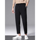 Jeanswest primavera y verano Nuevos pantalones casuales de la marca de moda pantalones deportivos sueltos pantalones de seda de hielo transpirable jóvenes casuales de nueve puntos hombres 718 gris oscuro l
