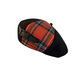 Miao Yijia Big Head Hat Women's Beret Octagonal Hat Versatile Painter's Hat 2026 New Spring and Autumn Fashion Fashionable and Small Face Classic Red Plaid Beret One Size M 56-60cm