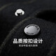 与狼共舞【羽绒内胆】羊毛呢翻领夹克男2024秋冬新款条纹保暖外套男士1054 黑色001 2XL (185)