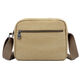 Electrician's bag canvas wear-resistant work thickened hardware one-shoulder electrician's tool bag small cross-body shoulder portable small thickened canvas multi-layered khaki color