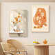 
Chengzai New Chinese Restaurant Decorative Painting Persimmon Painting Dining Room Hall Hanging Painting Two-Link Japanese Kitchen Dining Table Background Wall Mural JD15938 50*70/50*70 Textured Oil Canvas Ps Gold Frame