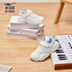 Hongxingerke (ERKE) children's shoes, boys and girls casual shoes, children's small and small children's cushioning light sports shoes, microcrystalline white/light oxygen blue 35