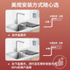 欧琳（OULIN）手工水槽大双槽1.2mm304不锈钢双水槽台下盆厨房洗菜盆洗碗池9203 860mm槽体|亮光铜抽拉龙头 平边｜龙头外置｜槽体外宽428mm