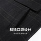 Danser avec la veste de revers en laine Wolf [Down Down] pour hommes 2024 Automne et hiver Nouveau plaid Veste décontractée 1029 Black 001 XL (180)