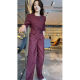 
Xiao Zheng's autumn suit 2024 new fashion suit for 4050 years old for women 2024 autumn new high-end temperament slimming 13897-Purple suit M [Suggested 80-95Jin [Jin equals 0.5 kg]]