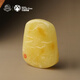 The Potala Palace's unique beeswax yellow carving pendant, braided rope, necklace, necklace, pendant for men and women, birth year gift for boyfriend