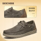 斯凯奇（Skechers）男鞋夏季懒人一脚蹬帆布鞋商务通勤低帮休闲鞋百搭软底板鞋66387