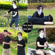 Rock Brothers Warm Mask Windproof Riding Mask Scarf Men and Women Neck Protection Magic Headscarf Autumn and Winter Riding Equipment Ice Silk Sun Protection-Ear-Hanging Porcelain Glaze Black
