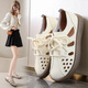
LINGLI women's sandals for women 2025 new summer breathable stymie pregnant women wear bags and skirt sandals hole shoes 689 meters white 35