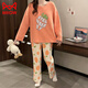 Pyjamas pyjamas sensual Loyackind Spring et automne à manches longues douces de coton doux vêtements de maison doux pour les vêtements d'extérieur 2025 Nouveau dessin animé 1047 Anglais Love S 155