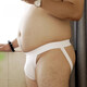 
Men's low waist double thong sexy briefs gay free fat bears plus size thong white L recommended 60-70 Jin [Jin equals 0.5 kg]