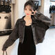 
Xiaoyan denim jacket for women short slim fit and slim women's new trendy jacket top loose denim clothes 9901# embroidered style [Blue] XL [Suggested 131-145Jin [Jin equals 0.5 kg]]