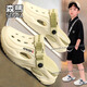 Semir children's slippers summer new outdoor parent-child leisure Baotou clogs soft soles with poop feeling non-slip beach sandals white powder basic model 35 34-35 same size