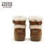 Adolescente Weenie Bear Simples Shops Women's Shoots Botas de nieve para mujeres Botas cortas Botas cortas Lana más vellón Cálido Brown 38