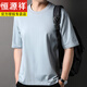 
Hengyuanxiang Spring and Autumn Pure Cotton Middle Sleeve T-shirt for Men Round Collar Sleeves, Slim Loose Base Middle-aged Half-Sleeve T-shirt Undershirt White 7003 (Pure Cotton T-shirt)-High-end 100% Comfort 175/L Size (130-155Jin [Jin equals 0.5 kg]) Size is too large