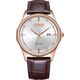 LEMAI LEIMAH WATCH MÄNGER SICHER und modisch Casual Belt Women's Quartz Watch Wasserdichter Kalender 6169 Weißer Teller brauner Gürtel Männer