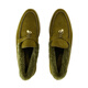 Loro Piana Women's Olive Green Sude Loafers FAL9227-50I5 36