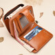 VQGT short luxury women's change small wallet for women's new Korean version wallet card bag simple versatile fashion trendy clutch bag brown [can write greeting card]