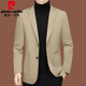 皮尔卡丹（pierre cardin）休闲西装男新款男士西服中年单西春秋夹克外套修身爸爸上衣 藏蓝ZJ9889 L 175