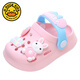 G.duck girls' sandals, children's summer baby indoor soft-soled anti-slip slippers for infants and toddlers, cartoon boys' Baotou clogs, pink 140 (inner length about 13.5cm) suitable for sizes 20-21