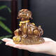 Shantou Lincun creative twelve zodiac dog color changing tea pet ornaments tea play prosperous dog tea tray kung fu tea set tea ceremony accessories prosperous color changing tea pet - gold style 1 piece