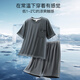 LangSha pajamas men's summer thin style without feeling, short-sleeved shorts suit ice silk imitation modal cool home clothes