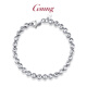 GsunG platinum bracelet women's new car flower laser beads PT950 women's pineapple bead bracelet platinum shiny bead chain calculated based on actual shipping weight
