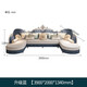 European style sofa and fabric art combination living room double chaise large apartment modern simple simple European solid wood 2025 new sofa 829 fabric sofa upgraded blue 3.9 meters