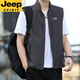 
Jeep (JEEP) quick-drying vest for men spring and summer thin middle-aged and elderly fishing photography director vest vest men's clothing dark blue 3XL recommended 160-175 Jin [Jin equals 0.5 kg]