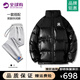 MR-90美式潮牌棉服男秋冬季宽松保暖加厚羽面包绒服立领棉衣袄PU皮外套 9898黑色+2201黑色（NE01） S（推荐体重80-100斤）