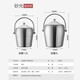 HALODN Ice Bucket Insulated Bucket Champagne Bucket Bar Household Double-layer Thickened Stainless Steel Covered Beer Bucket Ice Cube Bucket Double-layer Stainless Steel Ice Bucket Set 2L