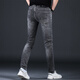 Ke Jiehao embroidered jeans 2024 spring and autumn new small foot slim casual pants Hong Kong high-end elastic gray trendy brand men's pants OD-A675 regular 30 [2 feet 3]120-129Jin [Jin equals 0.5 kg]