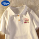 
Disney girls' cotton short-sleeved t-shirt polo shirt printed summer clothing medium-sized children's little girl base shirt children's fashionable top gray #1105 140cm suitable for 130-140cm 8-9 years old