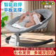 Trimigo baby products, baby products, electric rocking chair, newborn recliner, mocha gray, can sit and lie down + dinner plate + mosquito net