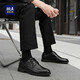 HaiLan Home (HLA) men's shoes genuine leather business formal leather shoes men's British style derby shoes men's groom wedding shoes black 42