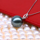 Fat Donglai's same Tahitian black pearl pendant mother-of-pearl necklace single clavicle necklace 8mm-9mm black