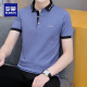 Camiseta de manga corta de Romon Cotton Manga de moda 2023 White Top Summer Summer Men's Polo Camisa para hombres Media manga 679 Negro 2xl adecuado para 145-165Jin [Jin es igual a 0,5 kg]