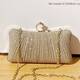KUQIDAISHU Dinner Clutch Bag Women's 2024 New Banquet Dress Handbag with Cheongsam Bag Party Evening Dress Small Bag Golden