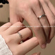 Brez Heartbeat Signal S999 Paar Ring Sterling Silber Eröffnung Verstellbarer Ringgeburtstag Valentinstag Geschenk für Jungen und Freundin 999 Herzschlag Signal Sidelight Paar Ring einstellbarer Live -Balance